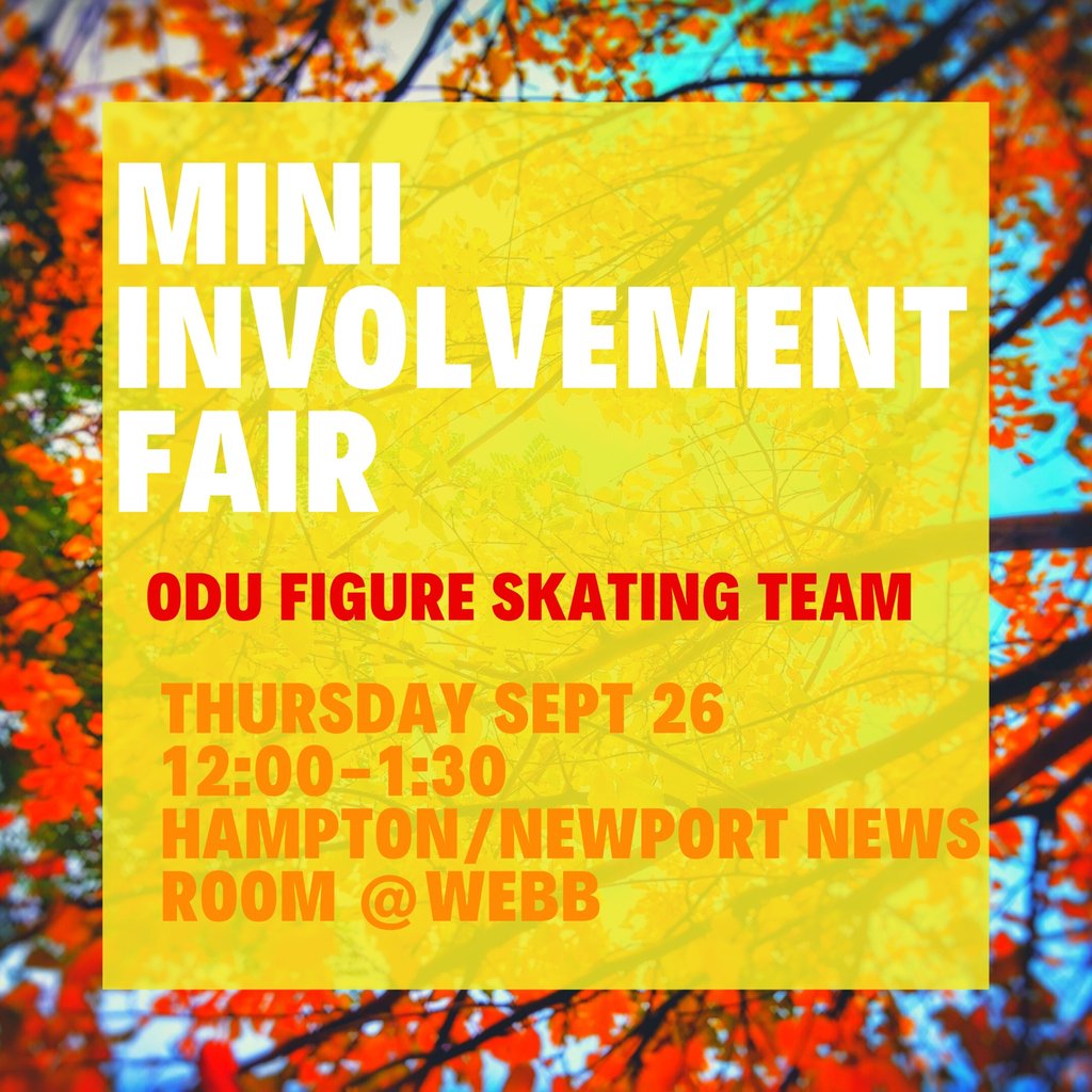 ODUfigureskate's tweet photo. #thursday Is the mini involvement fair! Stop by our table! #odu #oduinvolvement #odusports https://t.co/rcG6TAdVSf