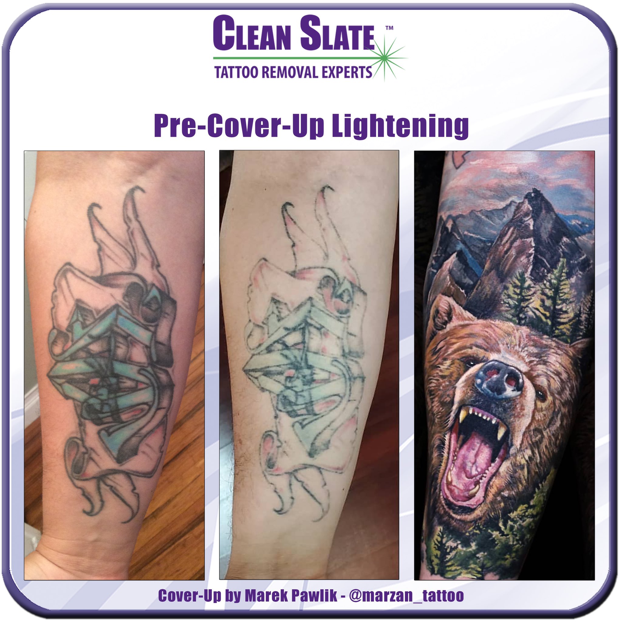 Clean Slate Laser on X: "Lightening a tattoo before a coverup has several advantages. It doesn't require as many laser treatments, while giving you significantly better options for the new design. #makeroomfornicerink #