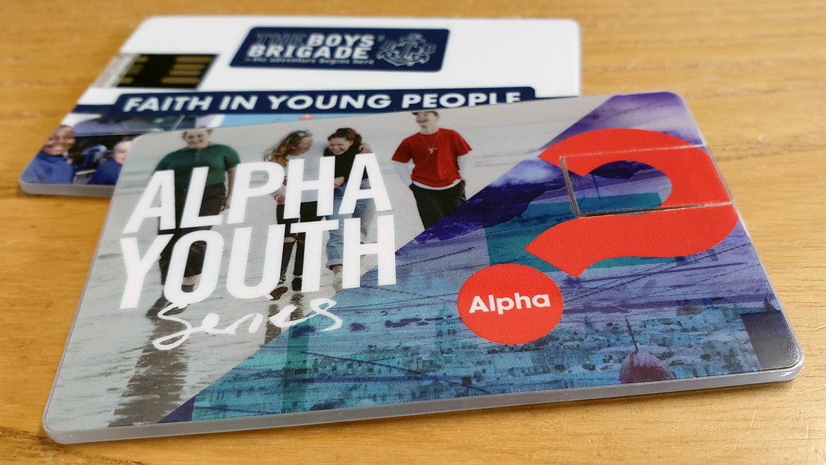 TheBBEngland's tweet photo. Thanks to our new collaboration with @alphacourse group leaders can now get hold of these FREE memory cards with resources to help you run the Alpha Youth Series in your Company/group - simply email ewhq@boys-brigade.org.uk to register your interest! #boysbrigade #RaiseTheBarBB https://t.co/km7xaZTP1X