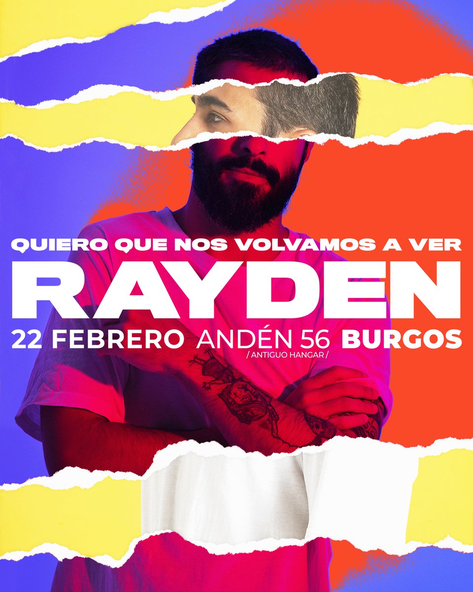 RaydenConcierto's tweet photo. 22FEB #Burgos

Ubicación: Andén 56 (antiguo Hangar)
Dirección: Calle San Pedro y San Felices 56
Fecha: Sábado 22 de Febrero de 2020
Apertura de Puertas: 21:00
Entrada Permitida a: Menores de 18 años acompañados
Precio: Entradas Anticipadas 18€ + GG

https://t.co/2a7vhOfu6R https://t.co/pM1rmdL3do