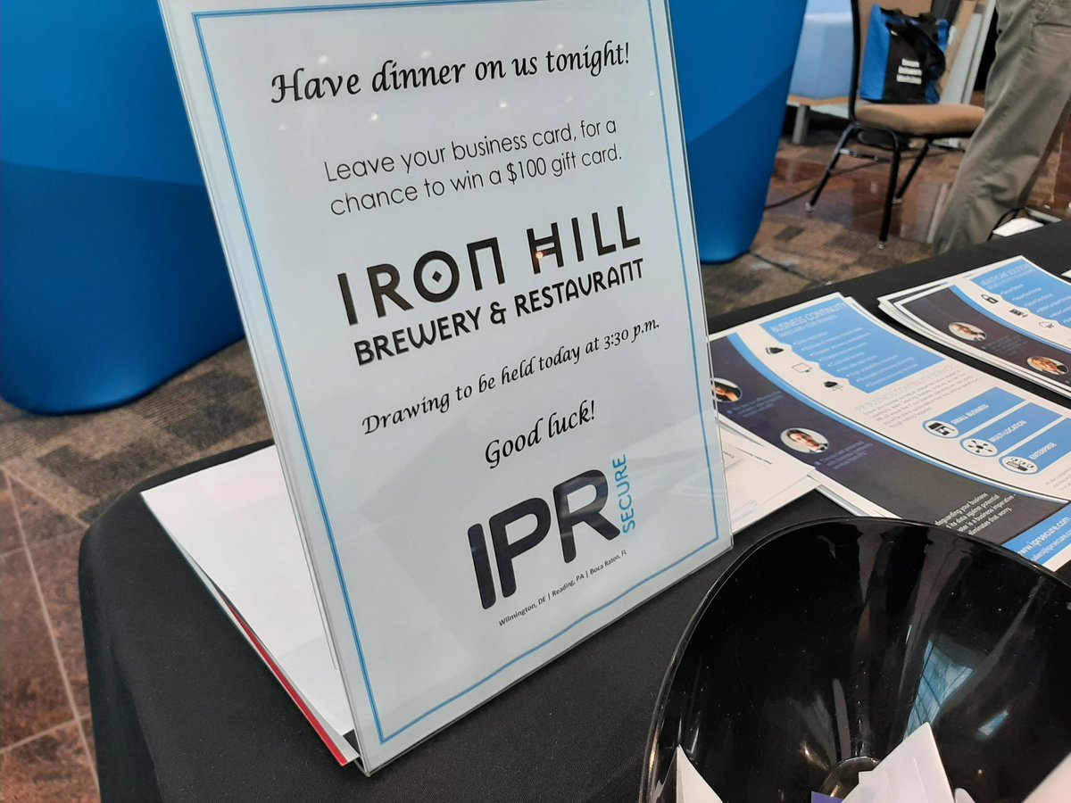 Great turnout today at #SecDE19! Make sure you stop over and leave your business card for a chance to win a $100 gift card to <a href="/IronHillBrewery/">Iron Hill Brewery</a>.