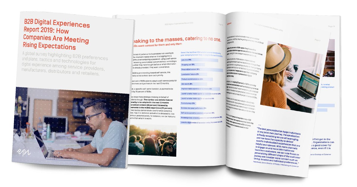 Our baby was born today. She's 24 pages and 8x11 inches with dozens of B2B #digitalexperience stats. We named her, "B2B Digital Experiences Report 2019: How Companies Are Meeting Rising Expectations." See her full announcement bit.ly/2ldpv5O