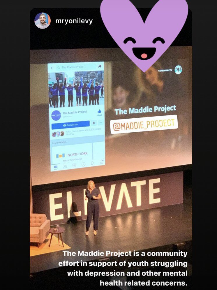 maddie_project's tweet photo. When #youthmentalhealth & #maddieproject gets a shout out @elevatetechfest by @facebook / @instagram guru @leannekgibson ππβ¨π#powerofcommunity #socialgood #facebookforgood #instagramforgood https://t.co/2FYaeS14n5