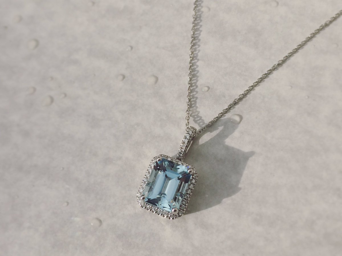 Raindrops are falling on my head... #aquamaine #pendant  #rain #raindrops
