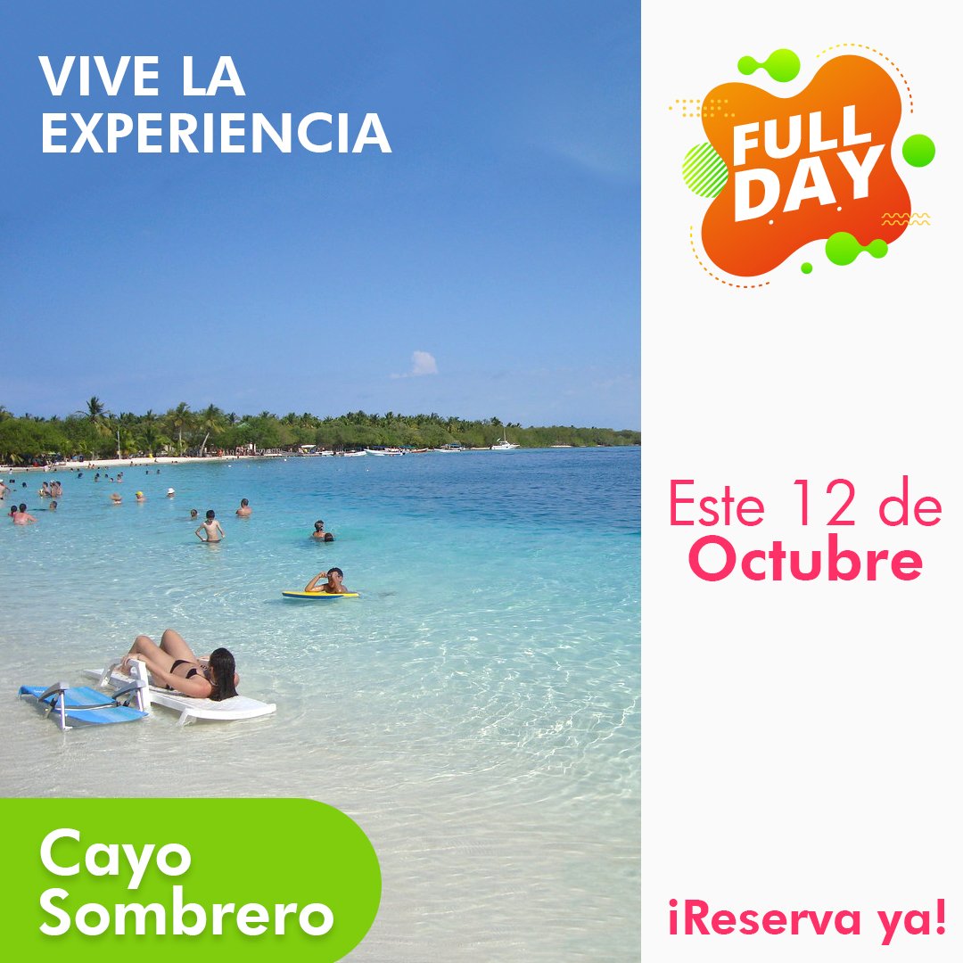 12 de octubre?😍☀🌊🌴
Disfruta de un #FullDay en Cayo Sombrero ¿Lo vas a pensar?😱 Planifica desde ya unos días en el paraíso.😎🌴☀
·
·
·
📲¡Consúltanos!
Fecha de Viaje:
Cayo sombrero: 12/10/2019.