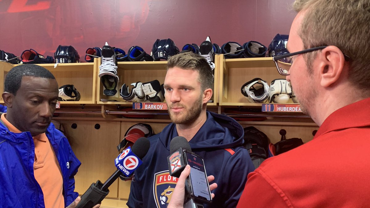 FlaPanthers's tweet photo. “They’re a good team and it’s going to be a good matchup.” - Huberdeau on #TBLvsFLA game tonight https://t.co/YTaVk1Wswx