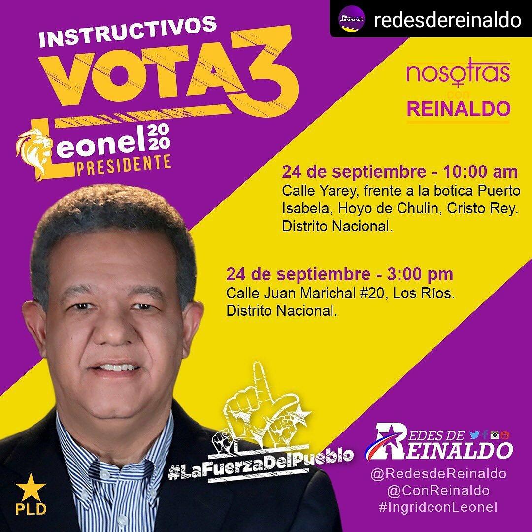 ManuelMendozaP's tweet photo. Camino al 2020 con #LaFuerzaDelPueblo este 6 de octubre marcamos la casilla 3 del @PLDenlinea votando por @LeonelFernandez
#IngridconLeonel https://t.co/nVz0oP01OP