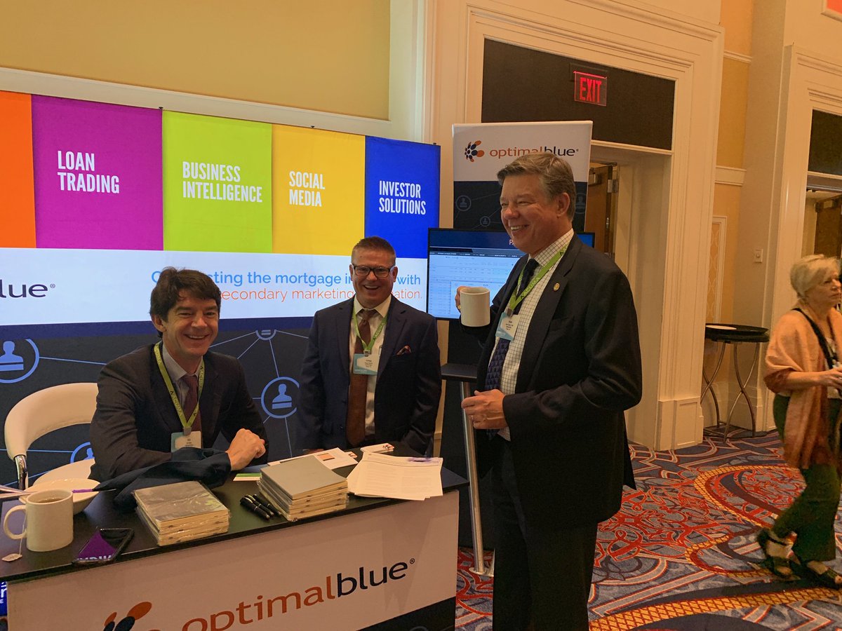 OptimalBlue's tweet photo. Anyone else in National Harbor? Stop by the #OptimalBlue booth at the @ACUMACommunity Annual Conference and say hello to these smiling faces! https://t.co/mA7DAxxmuV
