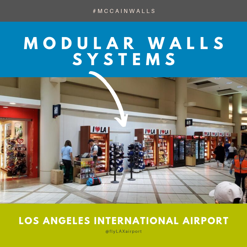 McCainWalls's tweet image. Check out #McCainWalls latest installation @flyLAXairport! Nice job protecting travelers from active construction areas with reusable #modularwalls. 

#airportwalls #savingtheplanetonewallatatime @panamarinc