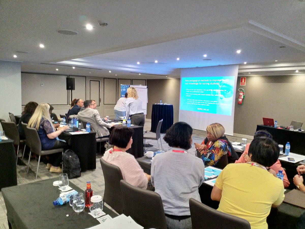 KuopioLivingLab's tweet photo. World Health Care and Nursing Conference:ssa Valenciassa edustimme @KuopioLivingLab :a pitämällä kaksi luentoa ja innostamalla osallistujat Living Lab toimintaan työpajan voimin. Erittäin positiivinen vastaanotto! #livinglab https://t.co/T7g3vMp5TX