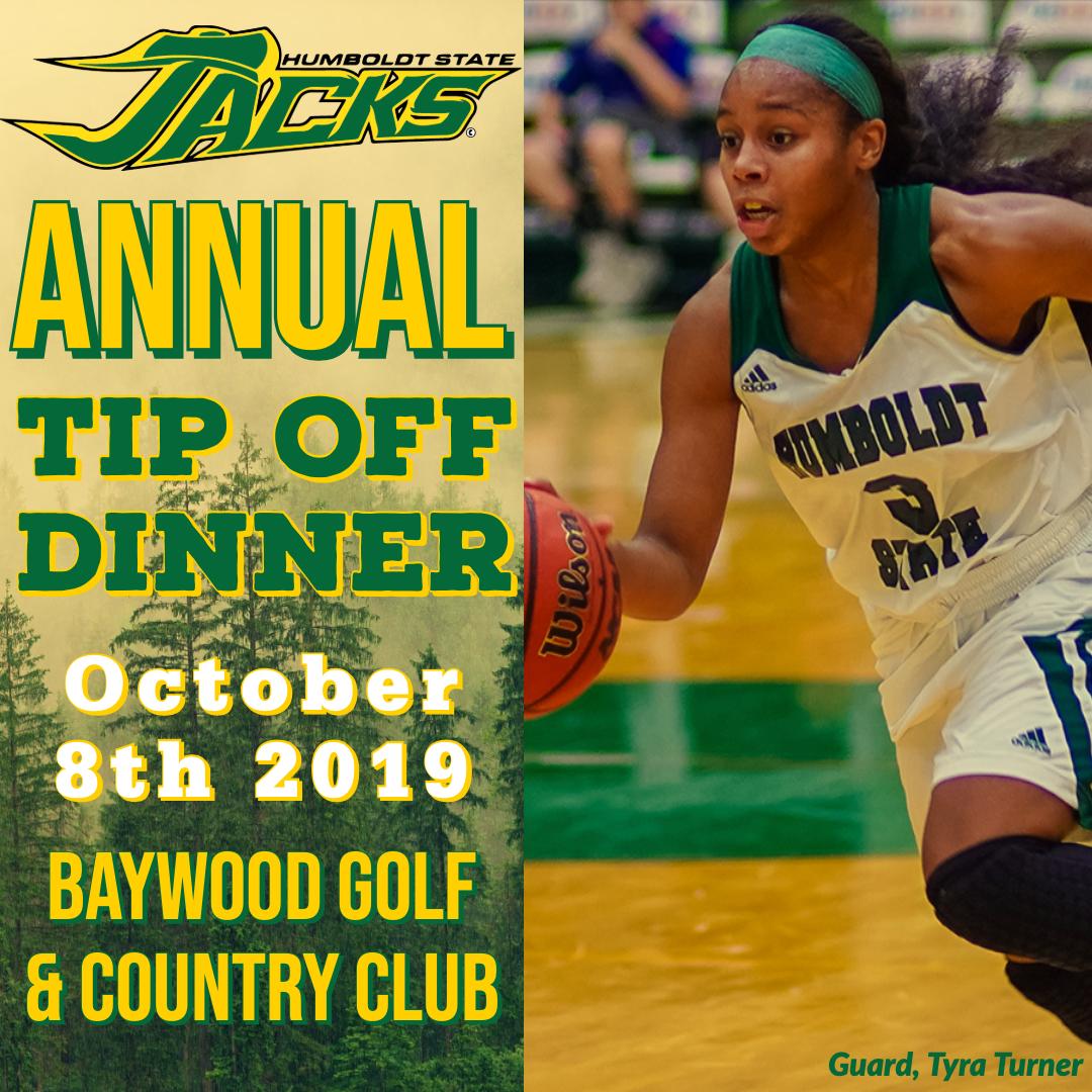 HumboldtJacks's tweet photo. Two weeks from today is the Annual @HSUJacks Men's and Women's Basketball Tip-Off Dinner at Baywood Golf &amp; Country Club in Arcata.  To register go to https://t.co/3oPvX8etZK https://t.co/wSuUzMnxl8