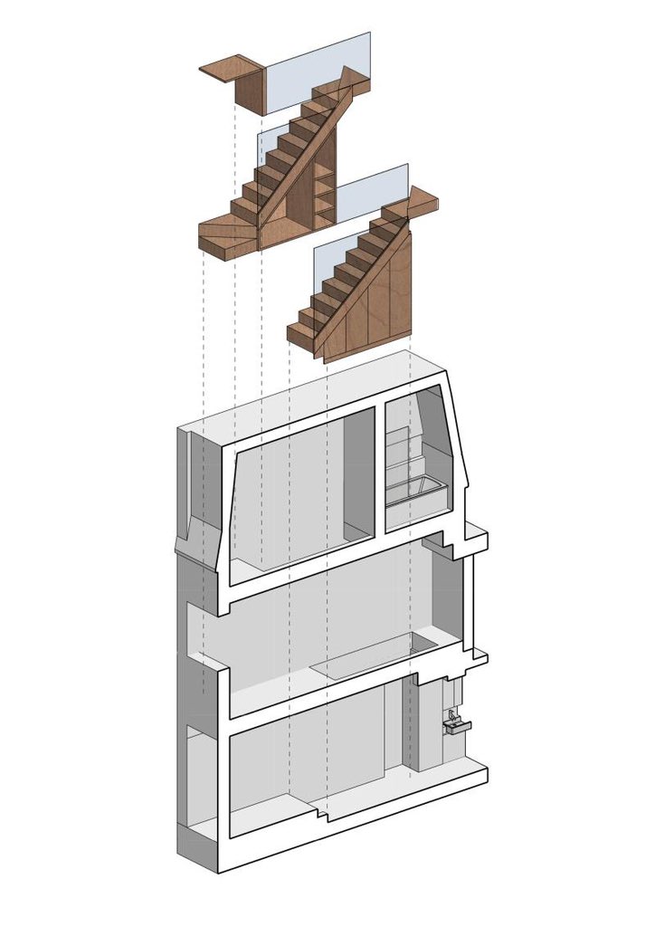 Concept study for a feature staircase for our Holland Park townhouse project...   lnkd.in/daBRrQX    #stairs #stairdesign #stairideas #architecture #HomeDesign #londonarchitects #timber