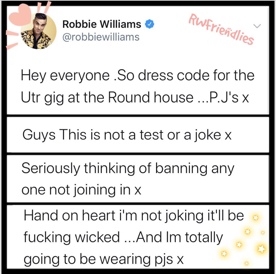 RW Friendlies tweet media