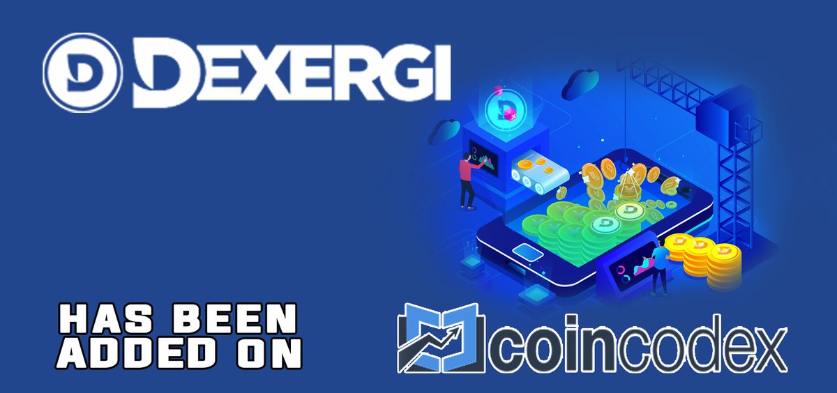 DEXERGI's tweet photo. We're happy to announce that DEXERGI $DEXR has been added on @CoinCodex!
https://t.co/HWsKB9WHo1

-Discord: https://t.co/eAGRvNfYY1

#DEXR #BTC #CB #masternodes #cryptocurrency #coincodex https://t.co/dBXgSjUlm0