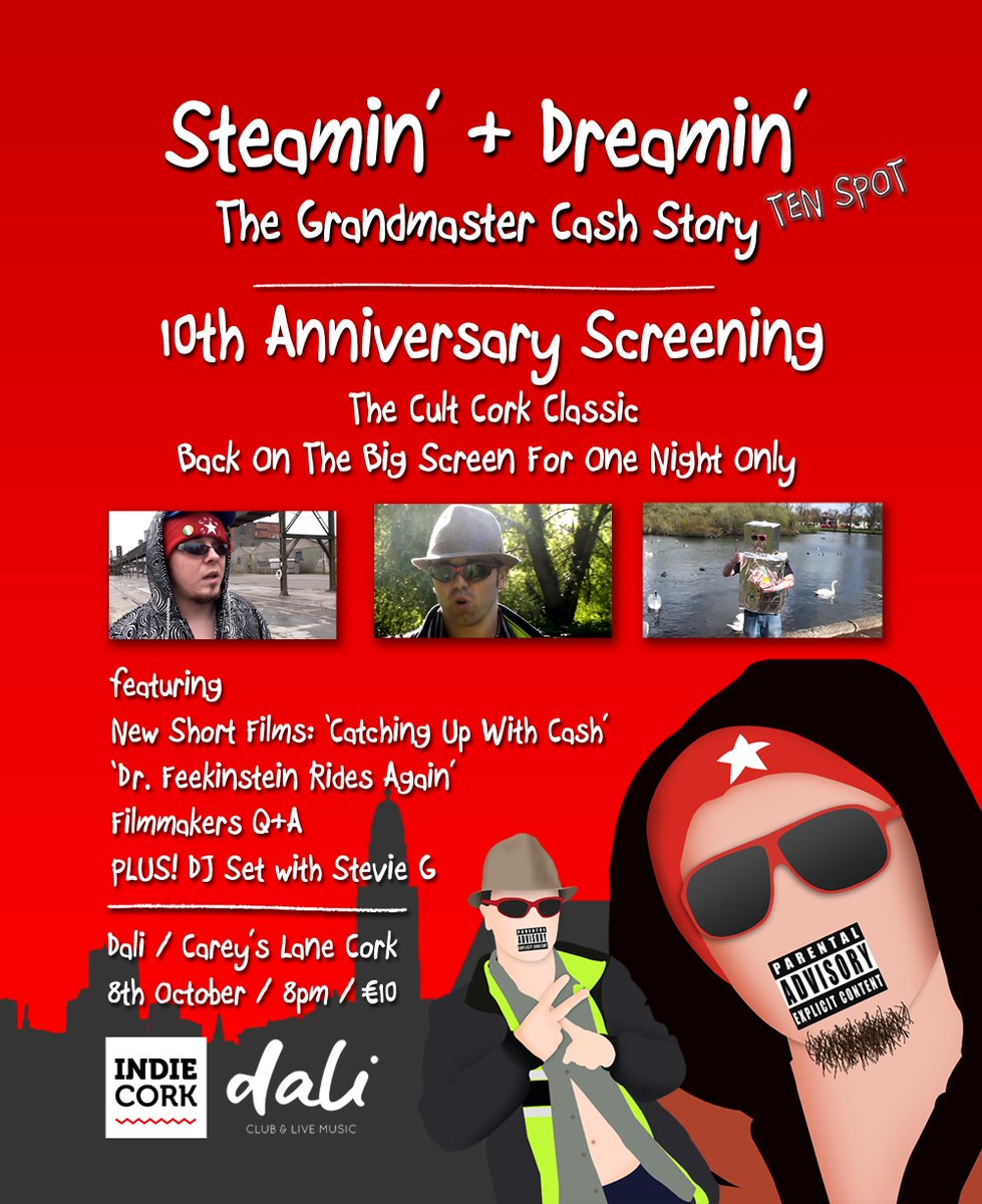 shaunoconnor1's tweet photo. A film I made with friends a long time ago is having a 10 year anniversary screening courtesy of @IndieCork and @DaliCork. Loads on for the night, including a DJ set from legend @StevieGrainger. Pretty flippin' excited 🙌 #cork #daycent https://t.co/E5PXlpdjhr https://t.co/iuZJSPWQAP