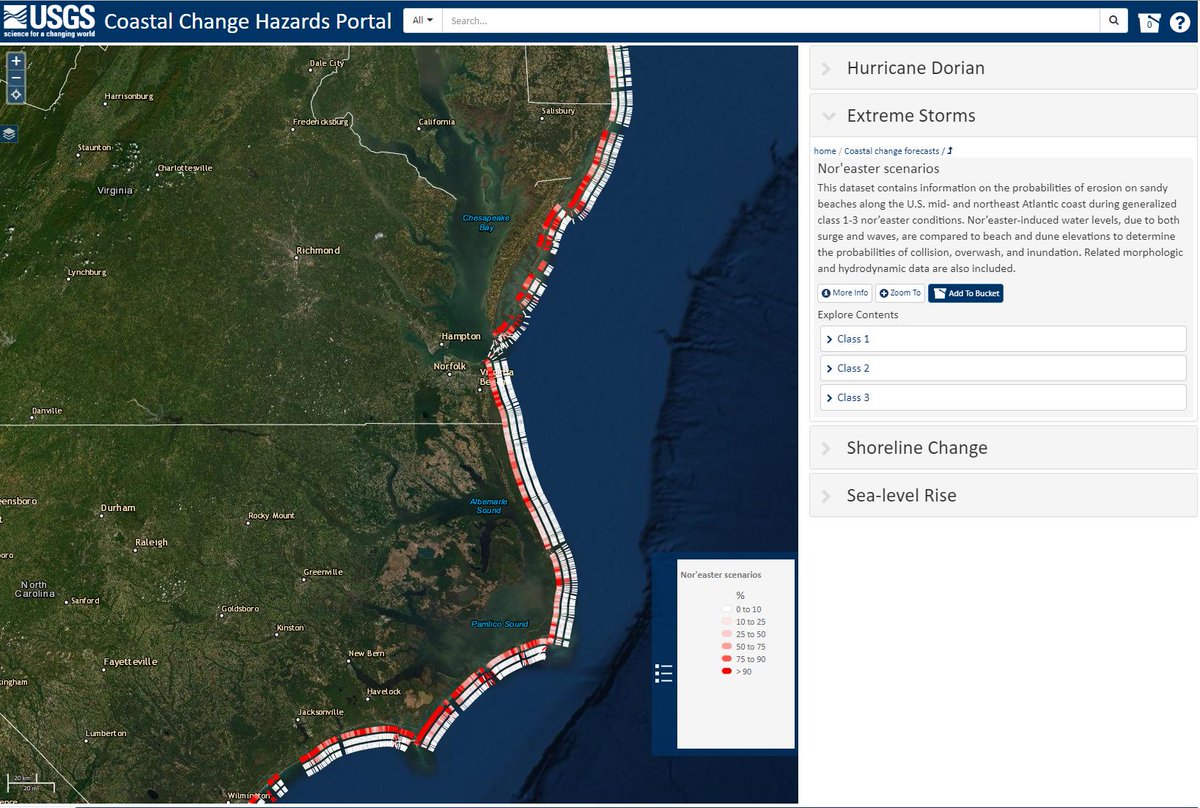 USGSCoastChange's tweet photo. #CoastalPreparedness The #USGS has developed #models that #forecast the likelihood of collision (dune #erosion), #overwash, and #inundation in near real-time as #storms approach the #coast and allow users to run storm scenarios for planning purposes. https://t.co/d7lDxd5KYq https://t.co/erf5KNm31k