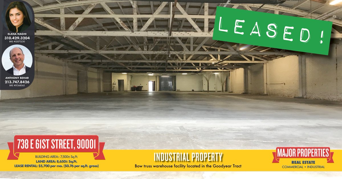 MajorPropsLA's tweet photo. Newcommer Elana Naghi just leased a building with @Anthonysbehar – congratulations! #CRE #commercialrealestate #DTLAdevelopment #HuntingtonPark #LosAngelesrealestate #realestate #relestaterookie #business #closeddeal #CRElisting https://t.co/iUJOwDRrLf