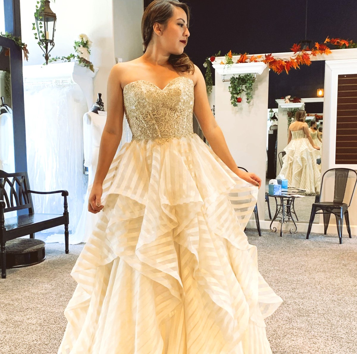 Are you a unique Bride?  How about a GOLD GOWN?  This is another gorgeous gown from our upcoming $500 gown sale!  Over 200 gowns will be marked down for 4 days only!  Join us Sept 28th-Oct 1st.  By appointment only.  Call to schedule!  801-446-8221
#malmrosebridal #fallsale