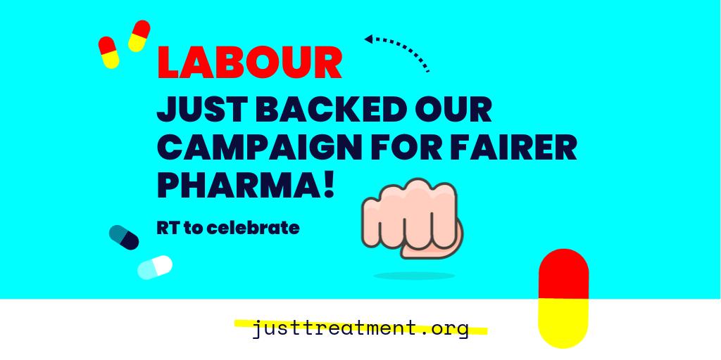 JustTreatment's tweet photo. BOOM!! @UKLabour just made our campaign for a fairer medical R&D system their official party policy!
#Lab19 #SaveourNHS https://t.co/tvbGkJuh7e
