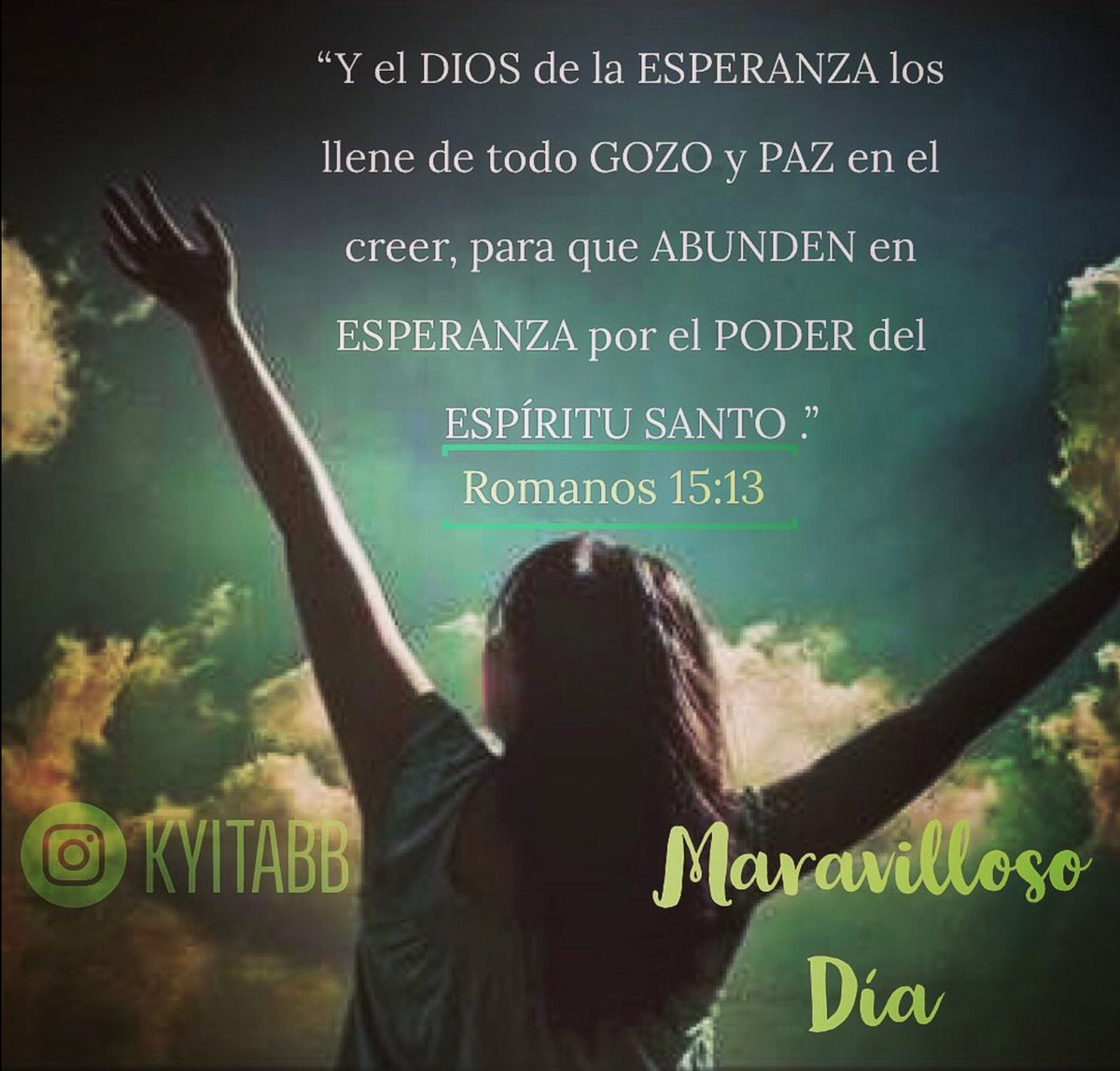 CLAUDIARomanill's tweet photo. #MaravillosoDía
“Y el #DIOS de la #ESPERANZA los llene de todo #GOZO y #PAZ en el creer, para que #ABUNDEN en ESPERANZA por el #PODER del #ESPÍRITUSANTO .”
#Romanos15_13
#KYITABB https://t.co/N4XmjFPfcR
