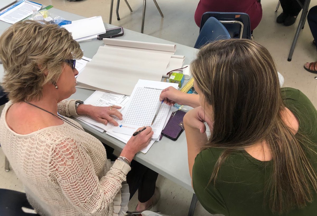 enculturation6's tweet photo. Experiencing lessons first hand middle school style! @TCSchools_  @Math_Solutions #InspireSTEM https://t.co/s3zf69Fabf