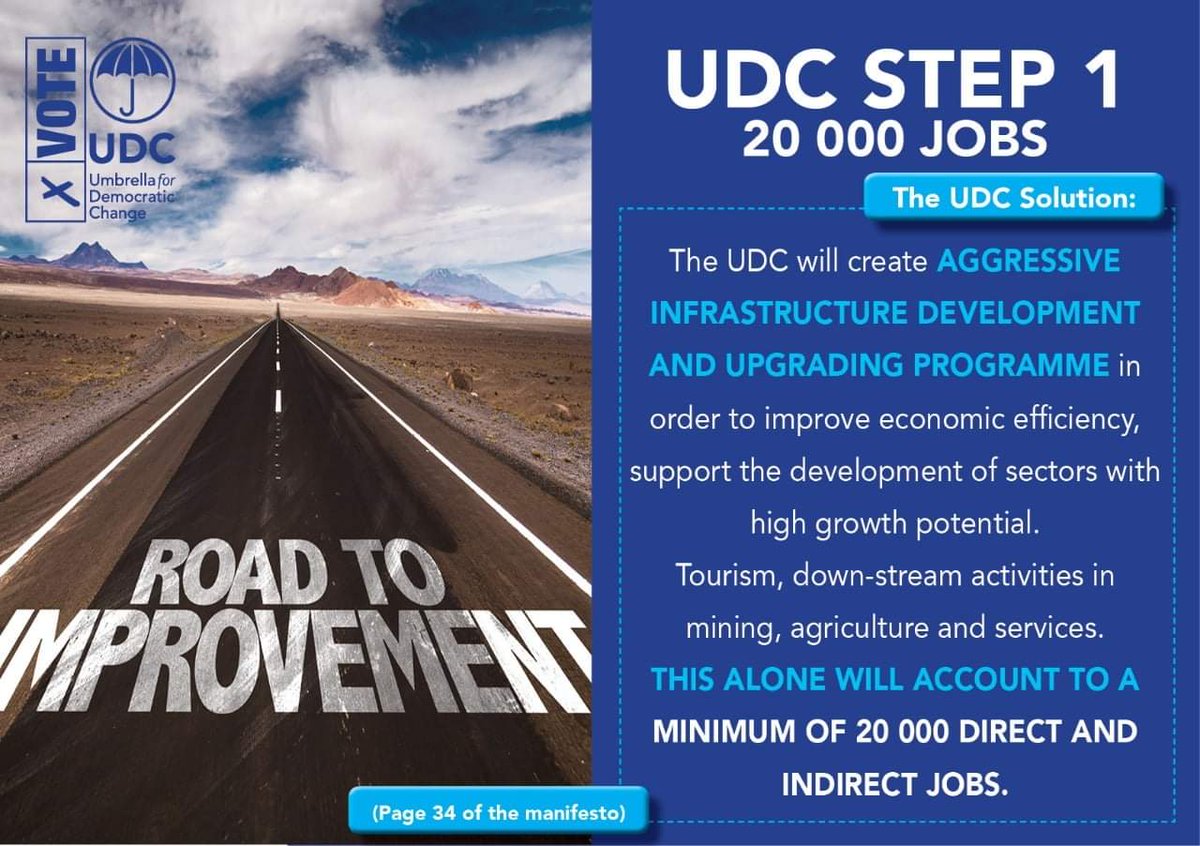 duma_boko's tweet photo. #Batswana, we, the UDC, have offered you 7 #manifesto pledges. One of which is our guarantee to deliver 100 000 jobs in 12 months. 

Our number one Promise for you! 

Mark our words, we will deliver.
#DecentJobs #DecentLives #BokoForBotswana #UDC https://t.co/SgydB92tRd