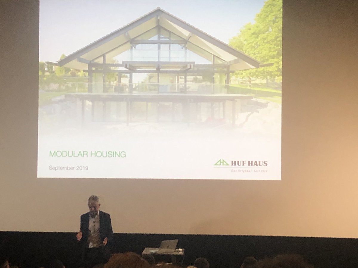 Delighted to hear from Huf Haus at the <a href="/QandorClub/">Qandor Club</a> Q.TV event this afternoon, amazing innovation through over 100years of development #HufHaus #modularconstruction