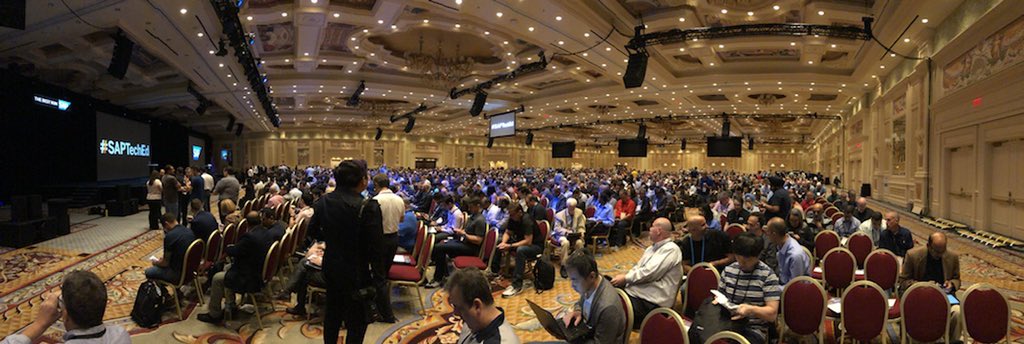 iiivanova's tweet photo. It’s keynote time #SAPTechEd... it will be different - what happens in Vegas, doesn’t stay in Vegas 😉 https://t.co/t9lZRbN5eC