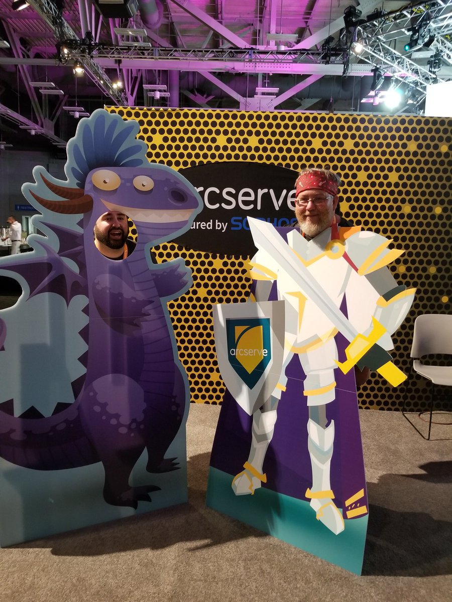 scion517's tweet photo. Slaying the conference! #KnightsOfArcserve #SpiceWorldATX https://t.co/zkqWNiBYcC