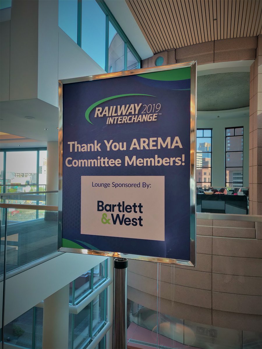 BartlettWest's tweet image. Bartlett &amp;amp; West's rail team is attending #RailwayInterchange, and we're sponsoring the Committee Member's Lounge with some charging cord keychains. Our thanks to @AREMArail for this great event and for all the leadership they provide to the rail industry. #forwardtogether