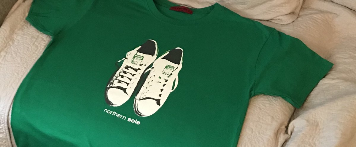 80sCasualsFC's tweet photo. Northern Sole T-Shirts now in store. Preorders will be posted tomorrow. 
https://t.co/SMApzFu2JC #northernsole https://t.co/tQndF8v2iS