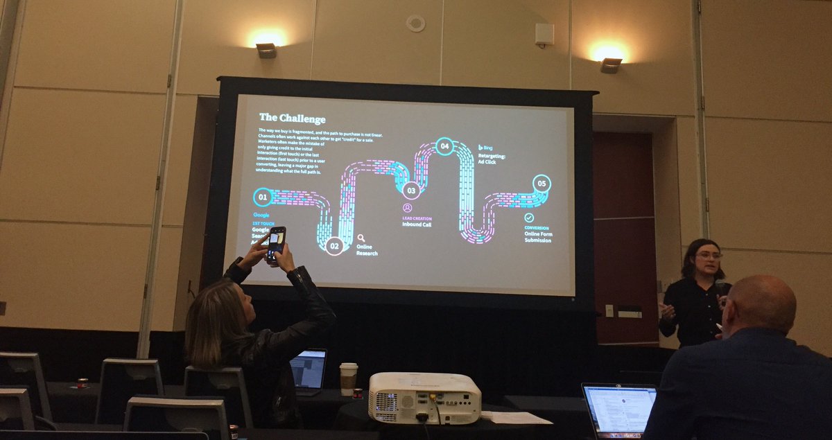 unbounce's tweet image. Starting off strong this morning w/ @CallRail’s @bridgetgraf &amp;amp; @WorkshopMktg’s @AndrewCMiller 🤩

They’ll be talkin’ about why more and more savvy #marketers are adding #calltracking to their LPs to ensure they scoop up #attribution on their #inbound call leads. 

#CTAConf