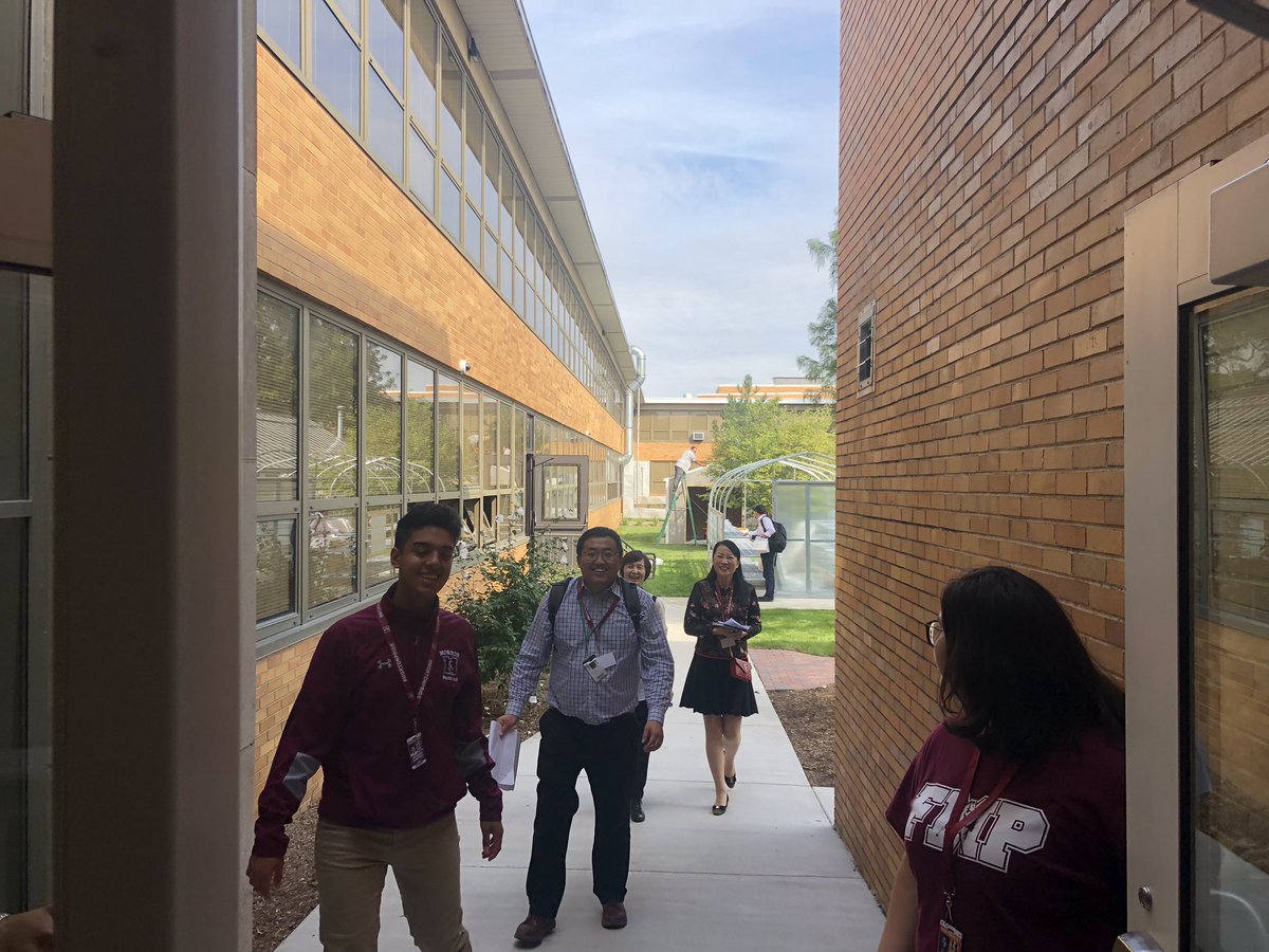 JoshMcmaho's tweet photo. Such a fascinating experience being able to share the great things our staff and students are doing here in @morton201 with our visitors from China. Thank you for your partnership @MicrosoftEDU. #mortonpride https://t.co/3FFge533Om