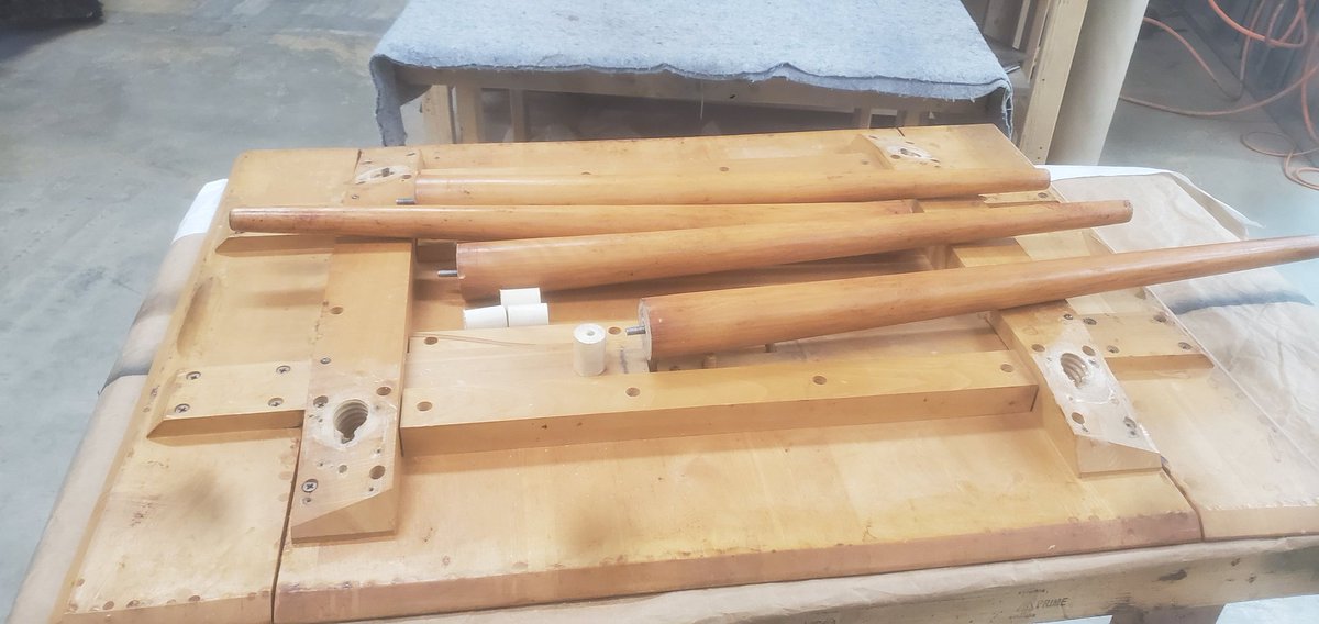 dvrestoration's tweet photo. Repairing and redoweling legs on a #PaulMcCobb table
#davincirestoration 
#furniturerepair https://t.co/SUzhbN8Vzh