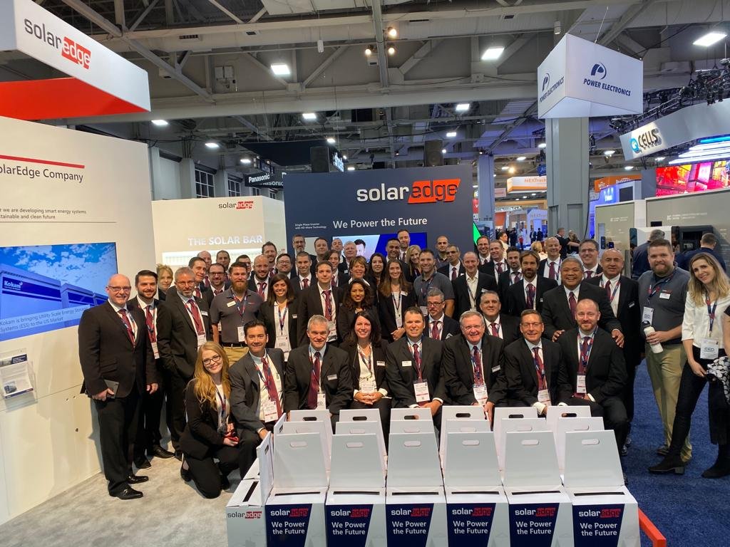 SolarEdgePV's tweet photo. The SolarEdge team is excited to meet you at @SPIConvention  2019. Stop by booth #1601 to meet the team, see new products, step into our 24-hour solar story in AR, participate in hourly solar trainings, and have a hot or cold drink at our solar bar. #SPIcon  #SPI https://t.co/1nO6CVdHch