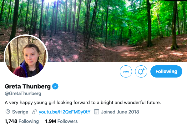 stableford's tweet photo. Greta Thunberg hits back at Trump with subtle change to Twitter bio: https://t.co/yPK7oOrucT https://t.co/SEn7TFtit1