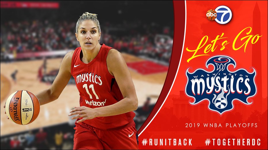 7NewsDC's tweet photo. LET'S GO MYSTICS! ⛹️♀️🏀
The @WashMystics take on @LVAces tonight in Game 4 at 9PM. If Washington wins tonight, their next stop is the 2019 WNBA Finals!
#RunItBack #TogetherDC #LetsGoMystics https://t.co/IsksdfBu1D