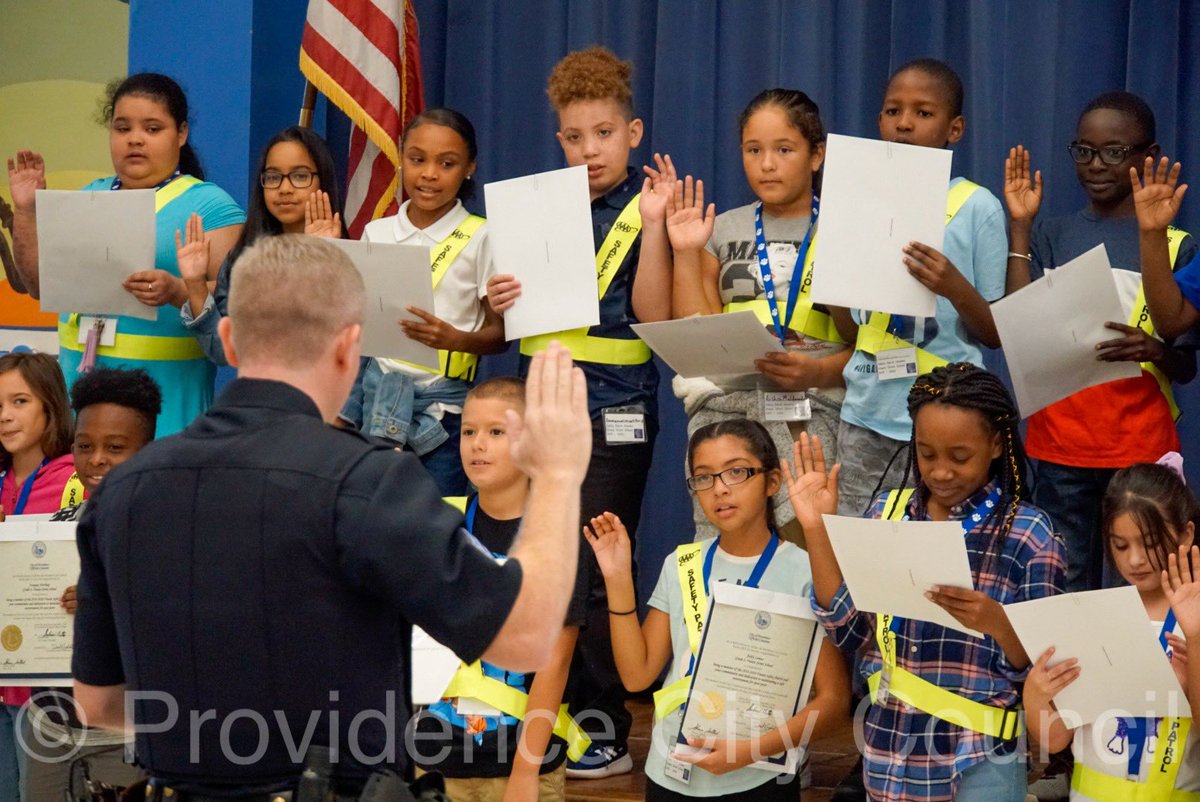 DavidASalvatore's tweet photo. Congratulations to the @VeazieLions Safety Patrol! I was thrilled to join @ProvidenceRIPD and @pvdschools for the student’s swearing-in ceremony this morning. https://t.co/jU5a8z4RaC