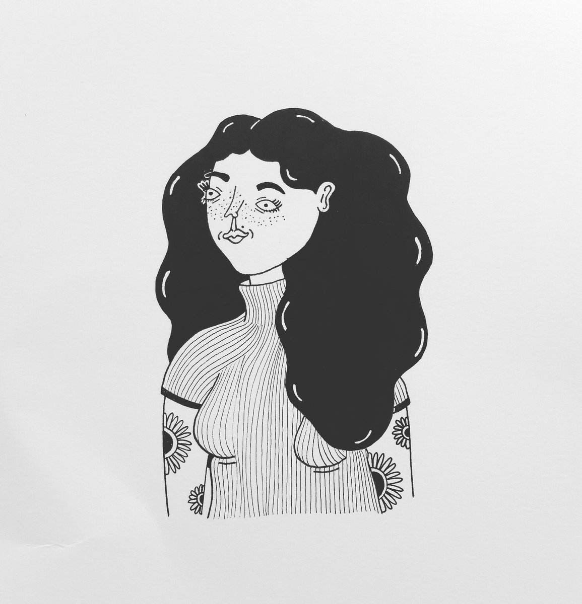 Quick lil lady doodle today 😊
Hope everyone's week is going well so far 💛 #illustration #illustrator #drawing #artist #artistsontwitter