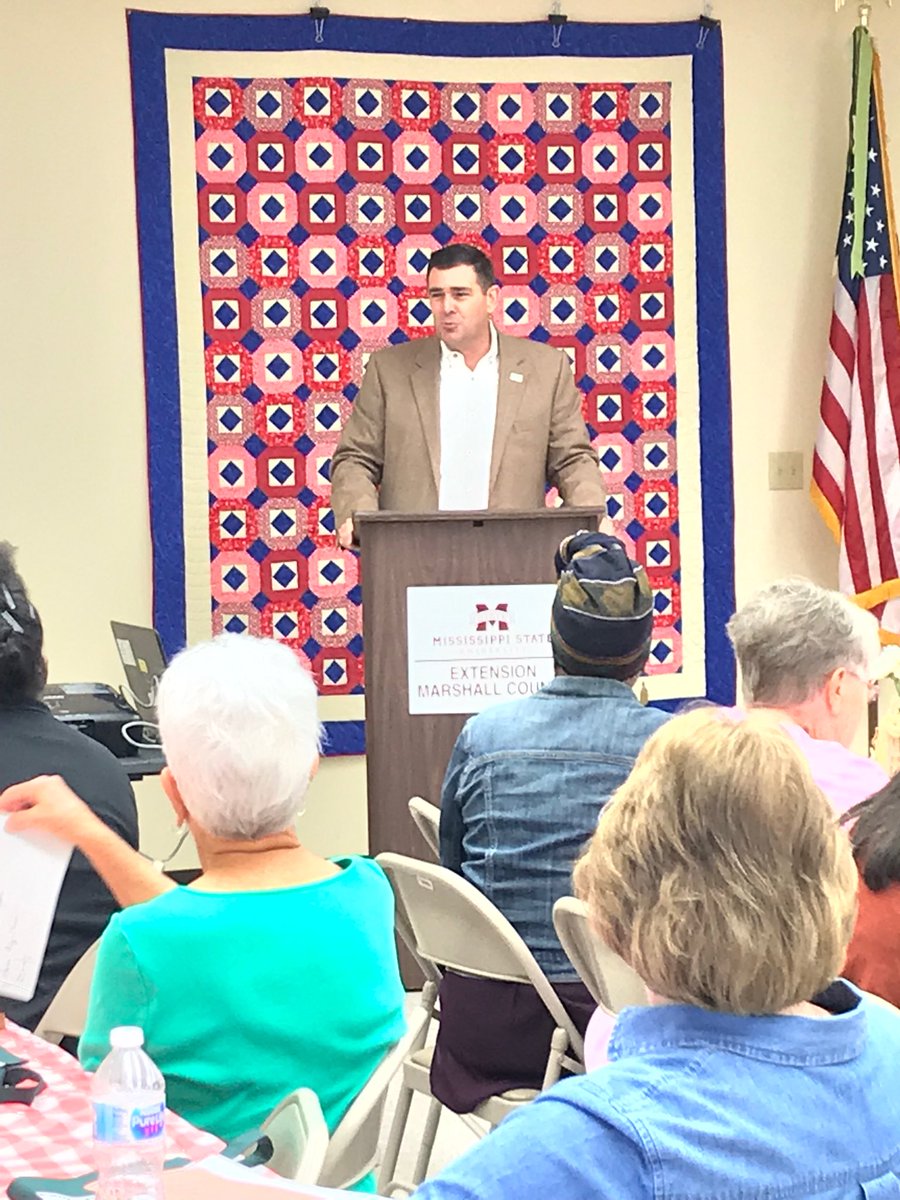 MarshallCoExt's tweet image. Commissioner of Agriculture Andy Gipson addressing the lady landowner Seminar in Marshall County this morning