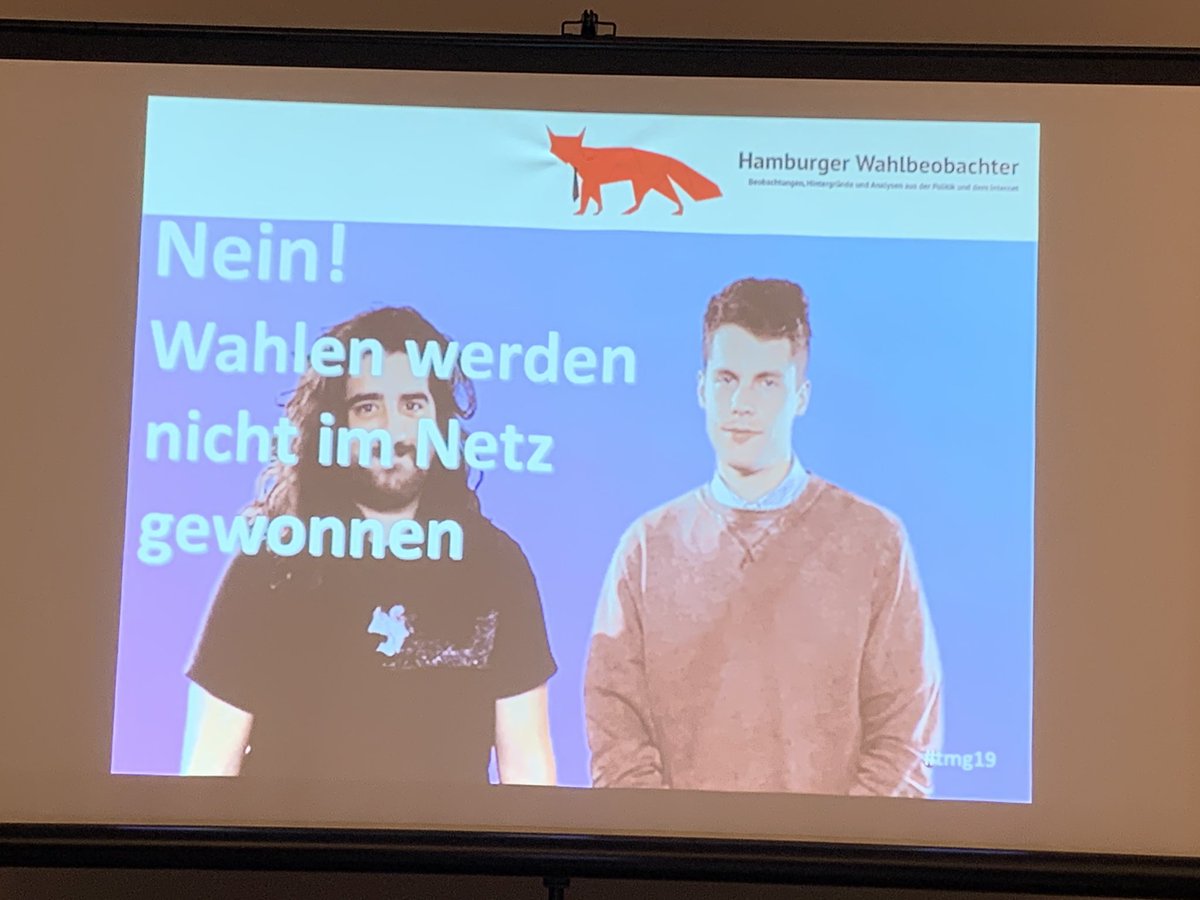 fasco's tweet photo. #tmg19 Werden Wahlen im Netz gewonnen? @Wahlbeobachter gibt die Antwort gleich am Anfang: „Wahlen werden NICHT im Netz gewonnen!! social media nur 1 Puzzlestein. https://t.co/Knup6fa8oo https://t.co/CixQ0dfawm