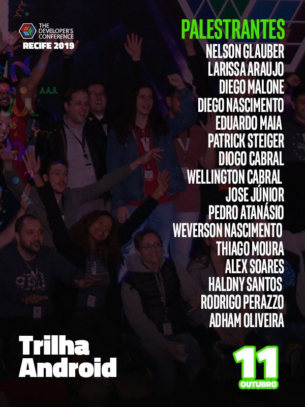 Conheça os palestrantes da Trilha Android

Vem pro #TheDevConf

thedevelopersconference.com.br/tdc/2019/recif…