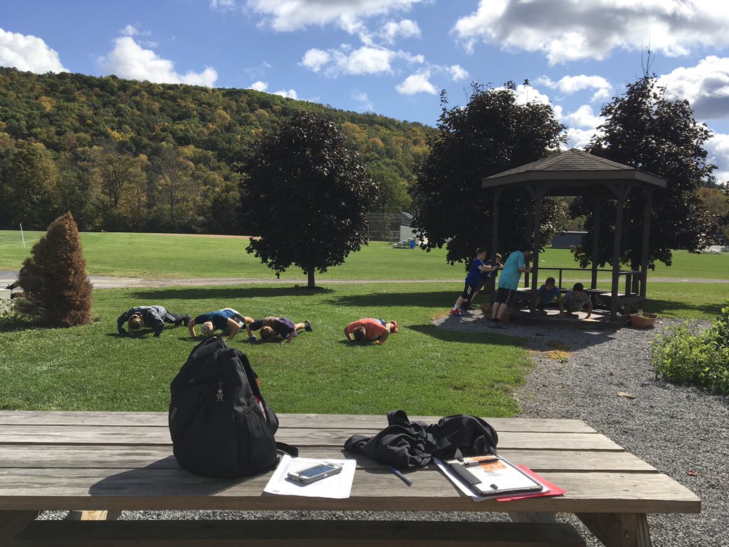 themrsvolz's tweet image. When the @classcraftgame #randomevent says class will be outside, you have math class outside! Even when the lesson plan says it sprint day! @mjmath7