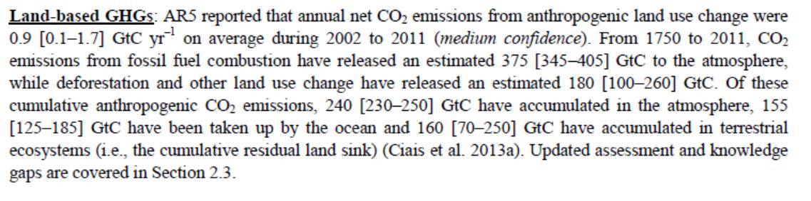 Deforestation and other land-use changes have contributed between *one-quarter and one-third* of the carbon that humans have released to the atmosphere since 1750. That's...a lot.Source: IPCC 2019  https://www.ipcc.ch/report/srccl/  6/