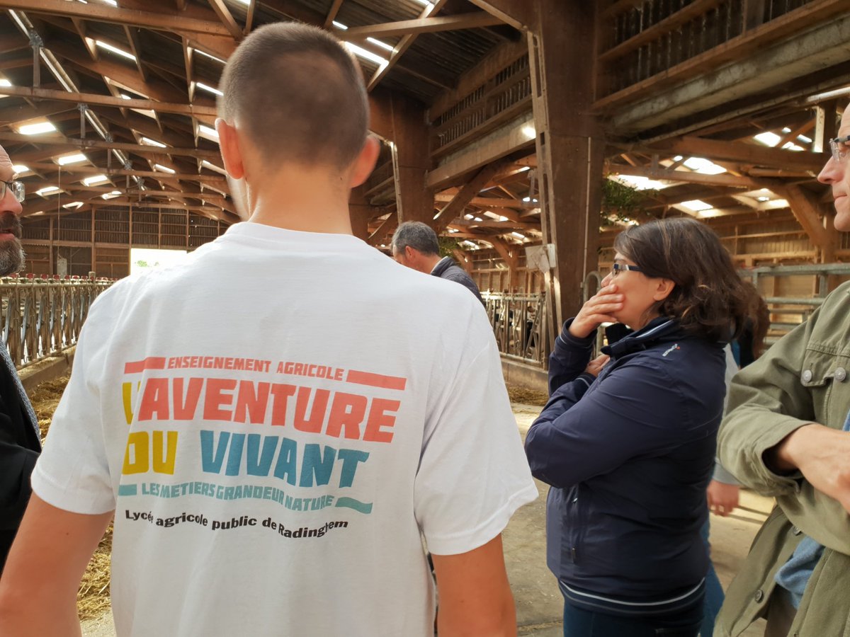 Prefet62's tweet photo. Marie BAVILLE, sous-préfète de #MontreuilSurMer, a visité, en présence des élèves, l'exploitation du #lycée agricole de #Radinghem. Cette visite s'inscrivait dans le cadre de la présentation des résultats d'expérimentation sur l'autonomie alimentaire dans les #elevages . https://t.co/Y5vWn9NtIY