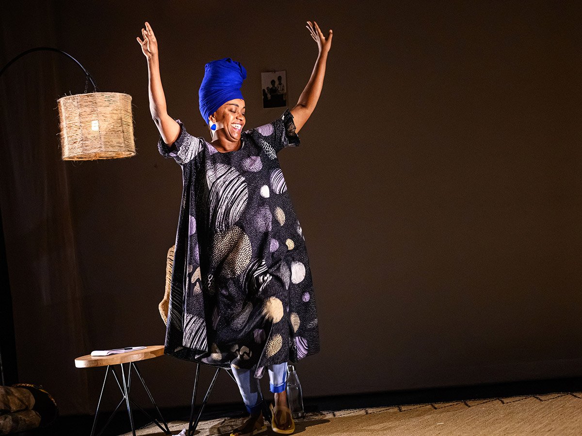 canadianstage's tweet photo. Pay-what-you-can today for #CSBookOfLife! 💃 Photo: Kiki Katese by @DahliaKatz. https://t.co/mla2fzQUDo