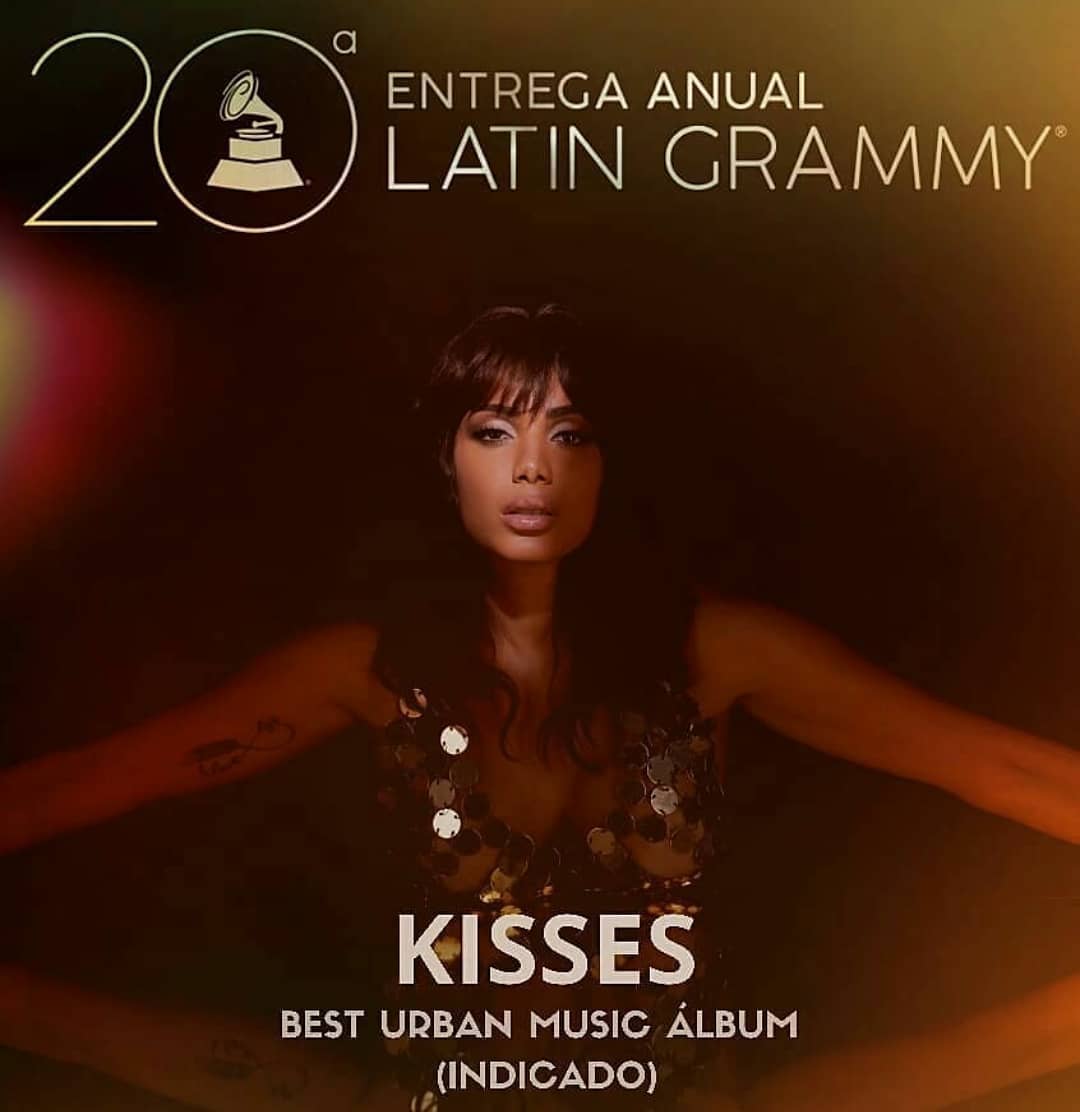 Muy muy feliz estar nominada a la 20a Entrega Anual del #LatinGRAMMY en la categoría de Mejor Álbum de Música Urbana, con my álbum 'Kisses'! Gracias @LatinGRAMMYs, gracias a todos los amigos que aceptaron estar conmigo en este proyecto que tanto amo 💕