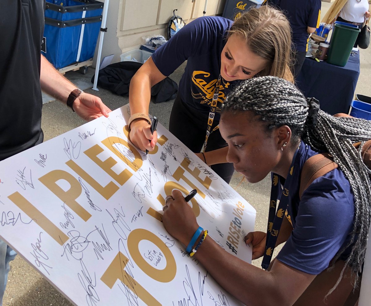 CalAthletics's tweet photo. We Can Make A Difference!

#NationalVoterRegistrationDay | #RISEtoVote

🗳️| https://t.co/axCcHewVVr https://t.co/5YelVKFTZz