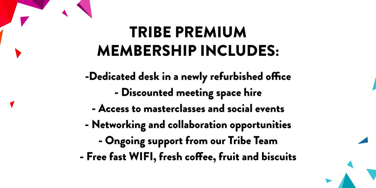 Are you looking to take your business to the next level? Tribe has Premium Membership Desks available! For £100 per month, membership offers you the space, tools and support you need to help grow your business. Book a tour today: bit.ly/2lT89La
#coworking #York #hotdesk