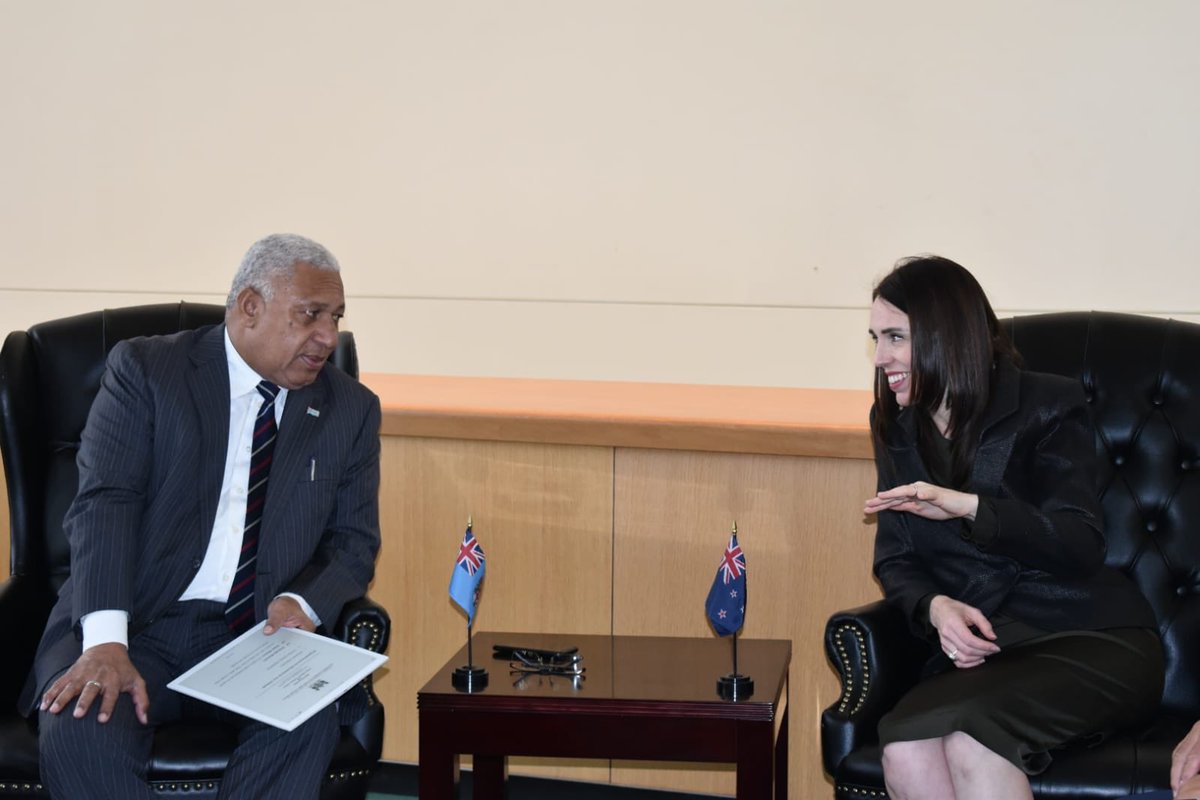 Tied by people, history, geography and shared concern for our planet’s health, the Fiji-New Zealand bond is a cornerstone of a vibrant and sustainable Pacific. 

Vinaka <a href="/jacindaardern/">Jacinda Ardern</a> for your passion for #climateaction and your promise for greater cooperation between our nations